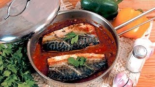 Скумбрия жареная. Блюда из рыбы.