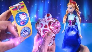 Frozen Doll Videos Funny Toys Elsa Anna Unboxing Hello Kitty SURPRISE Egg Choco Treasure Kinder EGG