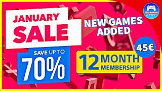 PSN JANUARY SALE (EU) Update - PS PLUS 12 Months Membership 25% OFF - New Games Added