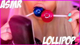 ASMR LOLLIPOP - PLAYING WITH 2 LOLLIPOPS [ MOUTH SOUNDS, SALIVA, SUCKING, WET MOUTH ]