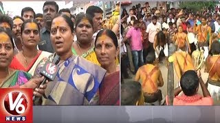 MLA Konda Surekha Offers Bonam To Beeranna Swamy | Warangal | V6 News