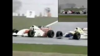F1 1993 ドニントン 雨のセナの走り 【オンボード】