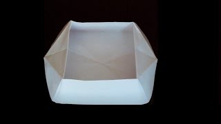 Низкая миска оригами, low bowl origami