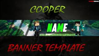 MINECRAFT BANNER TEMPLATE +LINK/ БАННЕР ШАПКА ДЛЯ ЮТУБ МАЙНКРАФТ