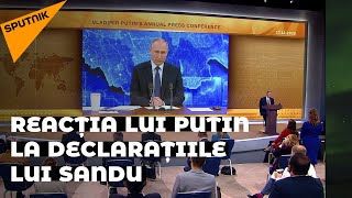 Putin i-a răspuns lui Sandu privind retragerea contingentului militar din Transnistria