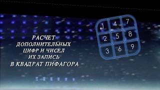 Психоматрица: Расчёт дополнительных чисел, их запись в квадрат Пифагора