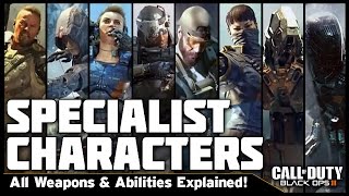 ALL KNOWN POWER WEAPONS & ABILITIES! | BO3 Specialist Character Overview (Black Ops 3)