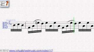 Johann Sebastian Bach's, Prelude from Suite 1, Viola and Piano sheet music - Video Score
