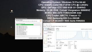 UserBenchMark test on my pc