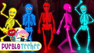 Cinco Esqueletos Salieron Una Noche - Canciones Infantiles | Pueblo Teehee
