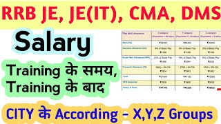 RRB JE Salary ! JE, JE(IT), CMA, DMS At Training And After Training Salary
