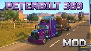 American Truck Simulator- Custom Purple Peterbilt 389! And Hauling!