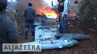 ?? Russian Sukhoi fighter jet shot down in Syria's Idlib