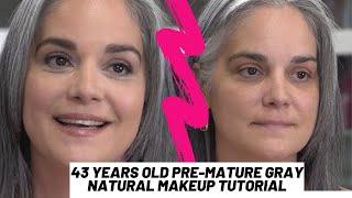 Fierce Aging | Premature Gray Hair | Natural Makeup | Nikol Johnson