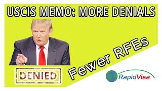 USCIS Memo: More Denials, Fewer RFEs