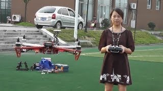Maryam Flying OFM-450 after 5 minutes of training