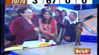 Arvind Kejriwal Celebrates Victory with His Family and AAP Volunteers - India TV