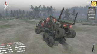 SpinTires - Обзор УАЗ 3309 6x6 и Урал 4320 с роспуском