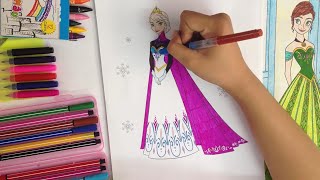 Bé Tập Tô Màu Công chúa Elsa - Nữ hoàng băng giá - Trò chơi sáng tạo