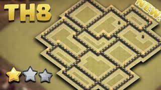 Town Hall 8 (TH8) NEW BEST WAR BASE AnTi 3 Star [AnTi First Hit] + Proof Replays 2016