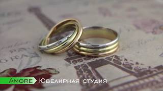 Обручальные кольца из трех цветов золота | Тринити