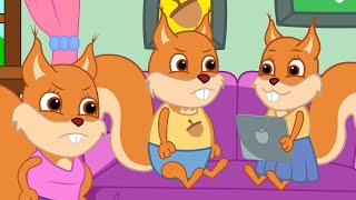 Famille d'Écureuil - Maman ne Permet Pas de Jouer au Téléphone Vidéos Animé 2020 en Français 13+