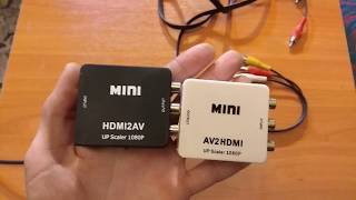Как подключить hdmi к старому телевизору переходник с HDMI2AV и переходник AV2HDMI