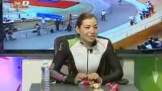 Luz Daniela Gaxiola, medallista mexicana de Ciclismo, en TVC Deportes (20-10-2011)