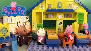 Peppa Pig Salle de Classe Ecole Jeu de Construction Jouets pour Enfants