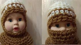 Шапочка шлем (балаклава) крючком для детей и взрослых