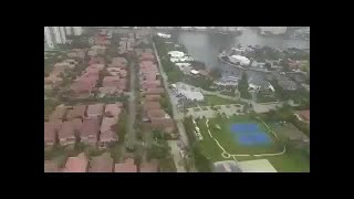Ураган Ирма с небоскреба в Майями Флорида США/hurricane irma miami