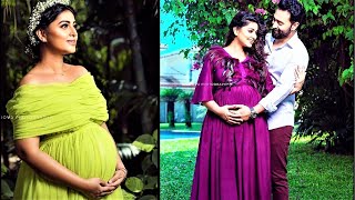 Sneha's Baby Bump Photo shoot and Valaikappu Pics Released After Delivery !! | TamilCineChips