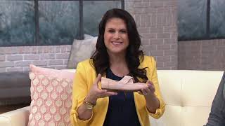 Clarks Collection Leather Cross- Strap Flats - Gracelin Shea on QVC