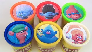 Nat and Essie Teach Colors with Trolls Poppy Play-Doh Lids