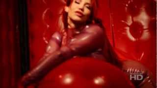 Pink Latex Catsuit & Red Balloons - Bianca Beauchamp