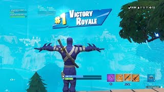FORTNITE First Win with BLUE “HYBRID” SKIN (“NINJA” OUTFIT Showcase) | Fortnite SEASON 8 BATTLE PASS