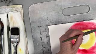 Painting a Sunset With Evergreens in Watercolor Using the Primary Colors