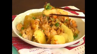 ホクホク旨い！「鮭とじゃがいものにんにくバターしょうゆ炒め」
