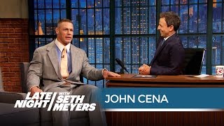 John Cena on Filming His Trainwreck Sex Scene - Late Night with Seth Meyers
