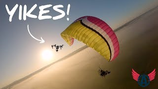 EXTREME Amazing Close Up Drone Footage - Aviator PPG - Ozone Power Spyder 3