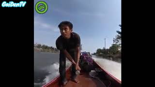 Азиатский Джеймс Бонд! На самодельной лодке! Пи-ец скорость