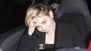 Miley Cyrus Clubbing In LA -- Paparazzi Asks Her To Stick Her Tongue Out