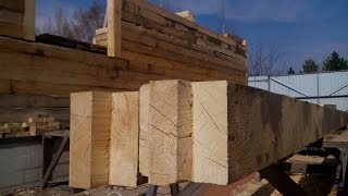 Как поднять брус на стену без сложных приспособлений