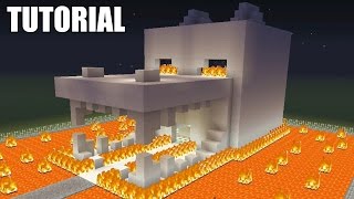 Minecraft Tutorial: How To Make A ENDER DRAGON SKULL! Survival House (ASH#29)