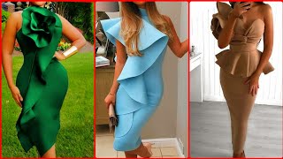 Peplum style bodycone outfits for curvy body women