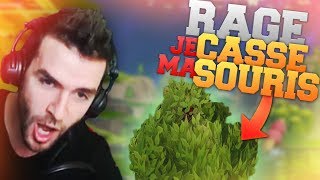 ? RAGE & DÉFI ► JE CASSE MA SOURIS À CAUSE DU BUISSON !! (Fortnite Battle Royale Fr troll)