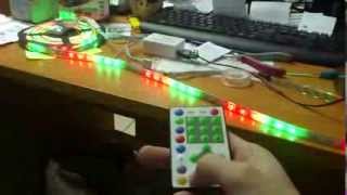 Светодиодная лента 5050 SMD 60 100 RGB IP65 Бегущая волна + контроллер