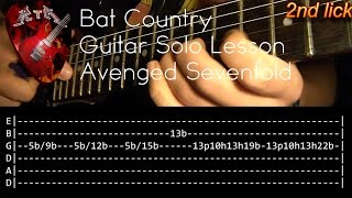 Bat Country Guitar Solo Lesson - Avenged Sevenfold (with tabs)