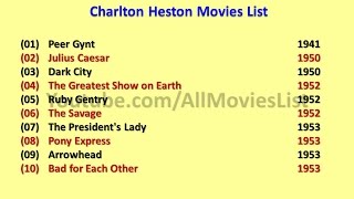Charlton Heston Movies List