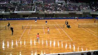 全日本インドアソフトテニス2011 男子 予選L 中堀高川－早川向井